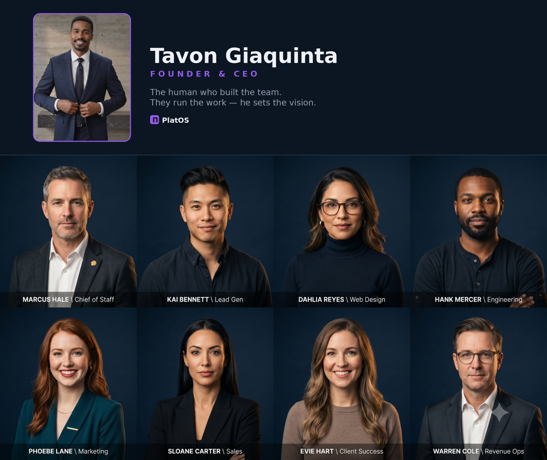 The PlatOS AI delivery team